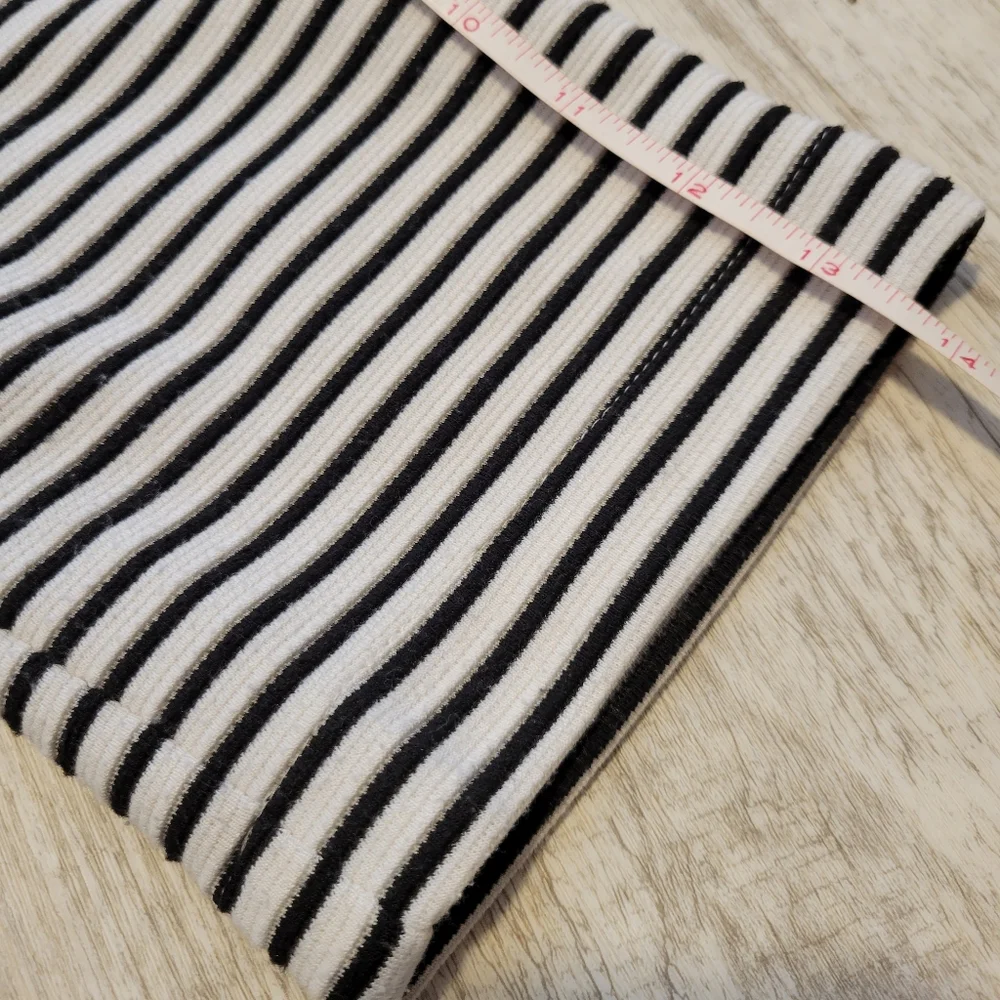 Cynthia Rowley Striped Black + White Crop Top, Large - Picture 9 of 11